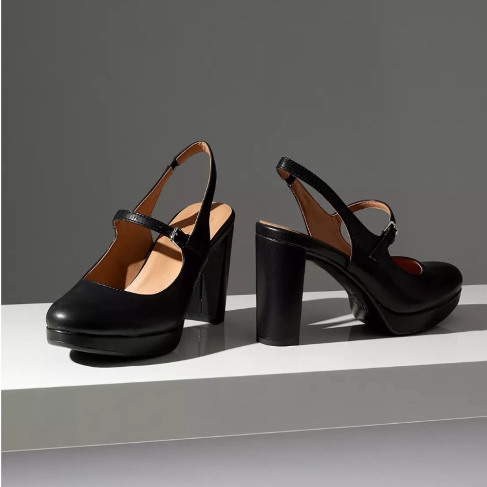 Chic and Comfy Black Platform Heels from Naturalizer